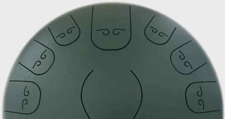 Tongue drum tutorial showing numbered notes in DrumFlow app